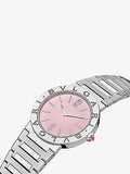 Bvlgari Bvlgari Bvlgari Quartz Pink Dial Silver Steel Strap Watch for Women - BVLGARI103711 Authentic Buy Shop Now