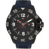 Tommy Hilfiger Cole Black Dial Blue Rubber Strap Watch for Men - 1790984 Authentic Buy Shop Now