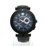 Versace V Race Chronograph Quartz Blue Dial Blue Leather Strap Watch For Men - VEBV00419 Authentic Buy Shop Now