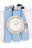 Versace V Flare Silver Dial Blue Leather Strap Watch for Women - VEBN00118 Authentic Buy Shop Now
