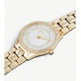 Michael Kors Lauryn Mother of Pearl White Dial Gold Steel Strap Watch for Women - MK3899 Authentic Buy Shop Now