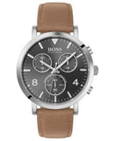 Hugo Boss Spirit Grey Dial Brown Leather Strap Watch for Men - 1513691 Authentic Buy Shop Now