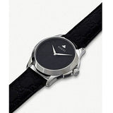 Gucci G Timeless Quartz Black Dial Black Leather Strap Watch For Men - YA1264031 Authentic Buy Shop Now