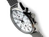 Tommy Hilfiger Dean Chronograph White Dial Silver Mesh Bracelet Watch for Men - 1791277 Authentic Buy Shop Now