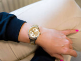 Hugo Boss Grand Course Gold Dial Gold Steel Strap Watch for Women - 1502584 Authentic Buy Shop Now