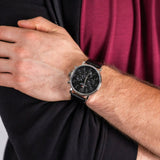 Tommy Hilfiger Daniel Black Dial Black Leather Strap Watch for Men - 1710381 Authentic Buy Shop Now