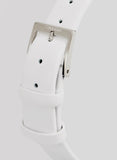 Calvin Klein Rise White Grey Dial White Leather Strap Watch for Women - K7A231L6 Authentic Buy Shop Now