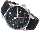 Hugo Boss Navigator Black Dial Black Leather Strap Watch for Men - 1513535 Authentic Buy Shop Now