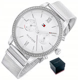 Tommy Hilfiger Blake Diamonds Silver Dial Silver Mesh Bracelet Watch for Women - 1782301 Authentic Buy Shop Now