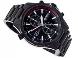 Hugo Boss Globetrotter Black Dial Black Steel Strap Watch for Men - 1513825 Authentic Buy Shop Now