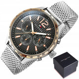 Tommy Hilfiger Gavin Chronograph Quartz Grey Dial Silver Mesh Bracelet Watch for Men - 1791466 Authentic Buy Shop Now
