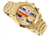 Guess Eclipse Multifunction Gold Dial Gold Steel Strap Watch for Women - GW0433L1 Authentic Buy Shop Now
