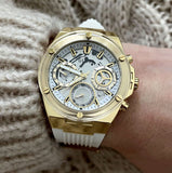 Guess Athena White Dial White Rubber Strap Watch for Women - GW0409L2 Authentic Buy Shop Now
