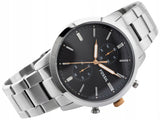 Fossil Townsman Chronograph Grey Dial Silver Steel Strap Watch for Men - FS5407 Authentic Buy Shop Now