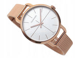 Calvin Klein Even White Dial Rose Gold Mesh Bracelet Watch for Women - K7B23626 Authentic Buy Shop Now