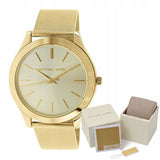 Michael Kors Slim Runway Champagne Dial Gold Mesh Bracelet Watch for Women - MK3282 Authentic Buy Shop Now
