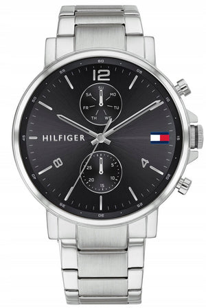 Tommy Hilfiger Daniel Black Dial Silver Steel Strap Watch for Men - 1710413 Authentic Buy Shop Now