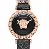 Versace Palazzo Empire Greca Black Dial Black Leather Strap Watch for Women - VEDV00719 Authentic Buy Shop Now