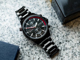 Hugo Boss Globetrotter Black Dial Black Steel Strap Watch for Men - 1513825 Authentic Buy Shop Now