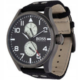Hugo Boss Aeroliner Maxx Quartz Black Dial Black Nylon Strap Watch For Men - HB1513086 Authentic Buy Shop Now