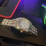 Bulova Phantom Crystal Silver Dial Two Tone Steel Strap Watch for Men - 98B323 Authentic Buy Shop Now