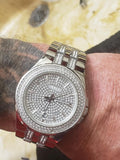 Bulova Crystal Pave Silver Dial Silver Steel Strap Watch for Men - 96B235 Authentic Buy Shop Now