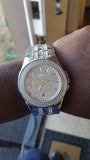 Bulova Crystal Pave Silver Dial Silver Steel Strap Watch for Men - 96B235 Authentic Buy Shop Now
