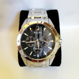 Bulova Classic Collection Black Dial Silver Steel Strap Watch for Men - 96K107 Authentic Buy Shop Now