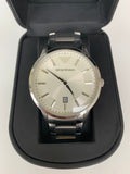 Emporio Armani Classic Quartz White Dial Silver Steel Strap Watch For Men - AR2430 Authentic Buy Shop Now