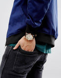 Hugo Boss Ikon White Dial Brown Leather Strap Watch for Men - 1513174 Authentic Buy Shop Now
