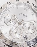 Hugo Boss Novia Chronograph Silver Dial Silver Steel Strap Watch for Women - 1502616 Authentic Buy Shop Now