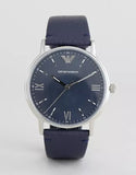 Emporio Armani Kappa Quartz Blue Dial Blue Leather Strap Watch For Women - AR11012 Authentic Buy Shop Now