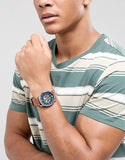 Fossil Commuter Automatic Skeleton Blue Dial Brown Leather Strap Watch for Men - ME3159 Authentic Buy Shop Now