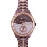 Michael Kors Lauryn Rose Gold Dial Brown Steel Strap Watch for Women - MK3757 Authentic Buy Shop Now