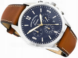 Fossil Forrester Chronograph Blue Dial Brown Leather Strap Watch for Men - S5607 Authentic Buy Shop Now
