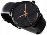 Calvin Klein High Noon Quartz Black Dial Black Leather Strap Watch for Men - K8M214CB Authentic Buy Shop Now