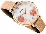 Fossil Jacqueline Three-Hand White Dial Rose Gold Mesh Bracelet Watch for Women - ES4534 Authentic Buy Shop Now