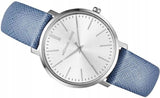 Michael Kors Jaryn Quartz Silver Dial Blue Leather Strap Watch For Women - MK2495 Authentic Buy Shop Now