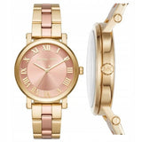 Michael Kors Norie Gold Dial Two Tone Steel Strap Watch for Women - MK3586 Authentic Buy Shop Now