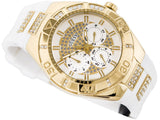 Guess Luna Diamonds White Dial White Rubber Strap Watch for Women - W0653L3 Authentic Buy Shop Now