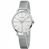 Calvin Klein Even White Dial Silver Mesh Bracelet Watch for Women - K7B23126 Authentic Buy Shop Now