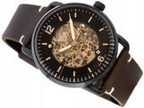Fossil Commuter Automatic Black Dial Brown Leather Strap Watch for Men - ME3158 Authentic Buy Shop Now