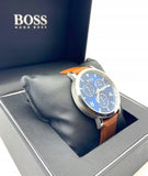 Hugo Boss Spirit Grey Dial Brown Leather Strap Watch for Men - 1513691 Authentic Buy Shop Now
