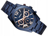 Fossil Perfect Boyfriend Multifunction Blue Dial Blue Steel Strap Watch for Women - ES4093 Authentic Buy Shop Now