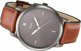 Fossil The Minimalist 3H Grey Dial Brown Leather Strap Watch for Men - FS5479 Authentic Buy Shop Now