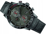 Hugo Boss Rafale Chronograph Grey Dial Black Leather Strap Watch For Men - HB1513445 Authentic Buy Shop Now
