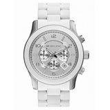 Michael Kors Oversize White Dial White Steel Strap Watch for Men - MK8108 Authentic Buy Shop Now