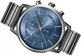 Hugo Boss Architectural Blue Dial Grey Steel Strap Watch for Men - 1513574 Authentic Buy Shop Now
