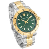 Versace Hellenyium Quartz Green Dial Two Tone Steel Strap Watch For Men - VE3A00720 Authentic Buy Shop Now