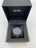 Hugo Boss Spirit Blue Dial Grey Mesh Bracelet Watch for Men - 1513693 Authentic Buy Shop Now